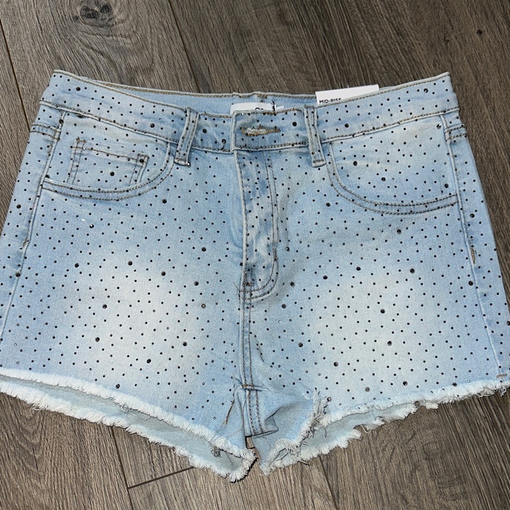 Rue21 Light Blue Jean Shorts with Rhinstones